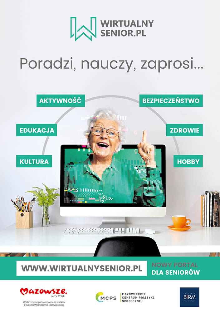 WirtualnySenior.pl – nowy portal internetowy stworzony z myślą o seniorach województwa mazowieckiego.
