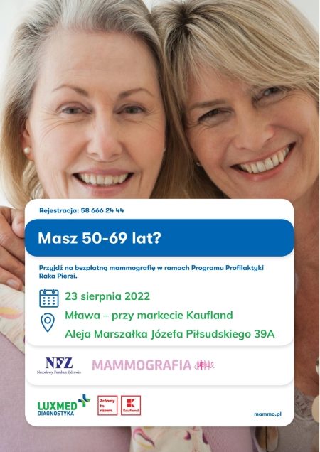 Badania w mobilnej pracowni mammograficznej LUX MED w sierpniu - Mława